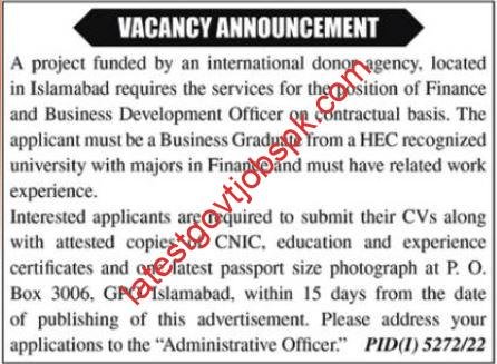 Islamabad Business Development Officer Jobs 2023