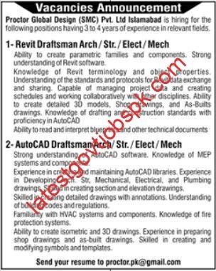 Latest Jobs 2023 Proctor Global Design SMC