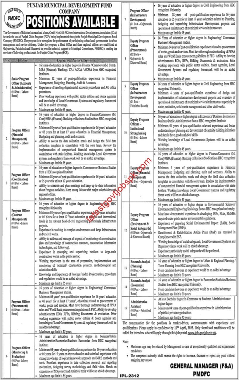 New Career Opportunities at PMDFC 2023