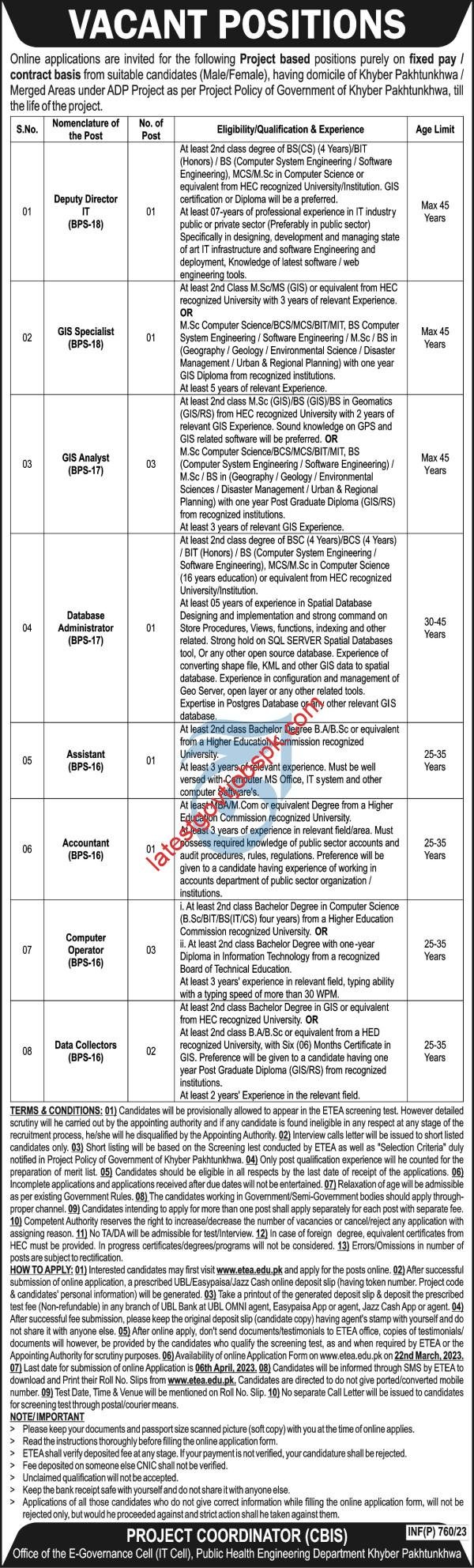 New Jobs At Public Health Engineering Management Staff