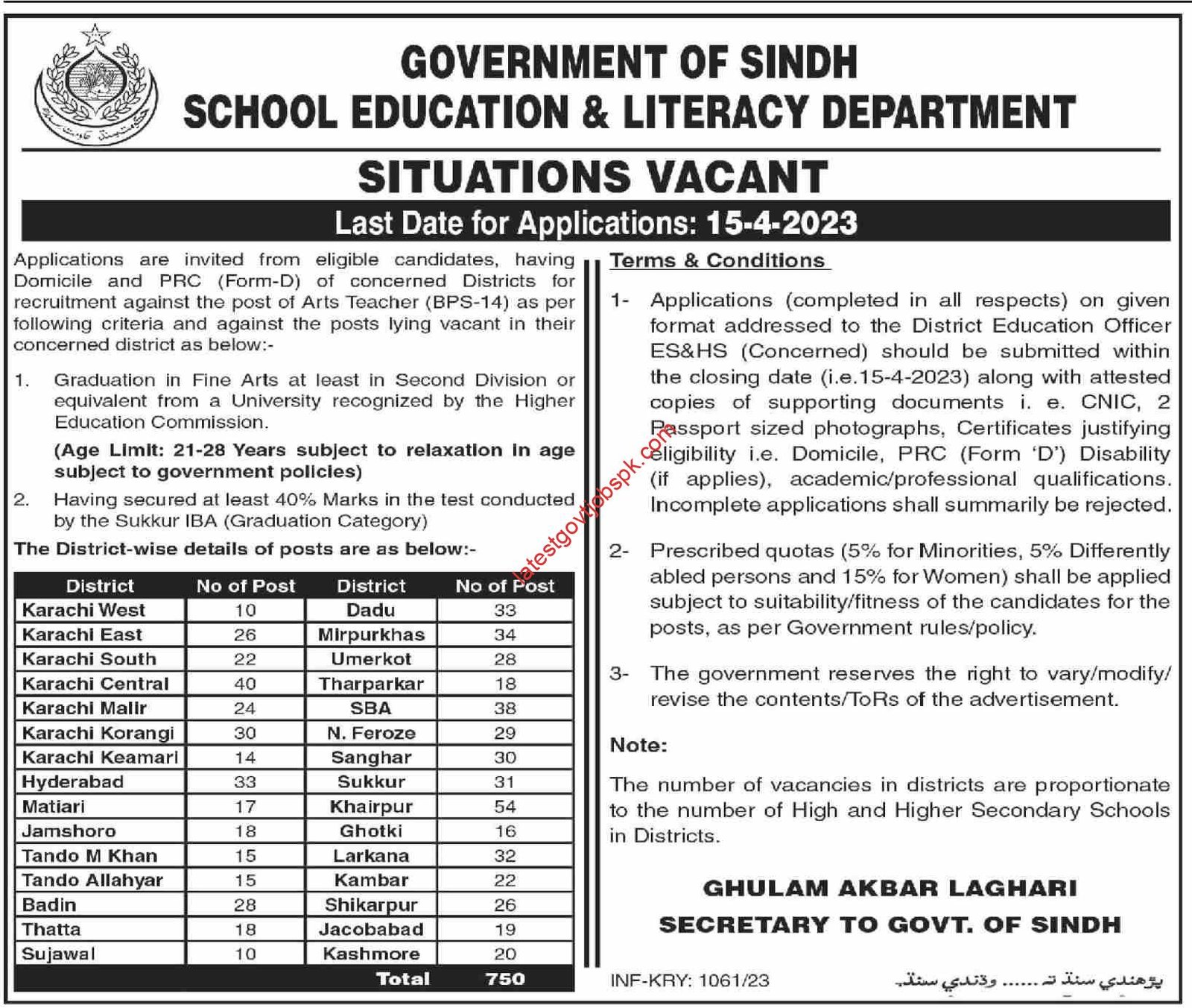 New Jobs in the School Education & Literacy Department 2023