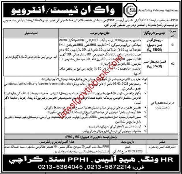 PPHI Sindh Job Tests and Interviews