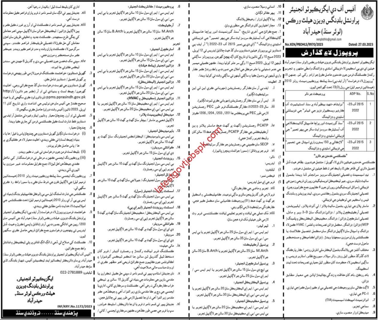 Fresh Jobs In Provincial Buildings Division