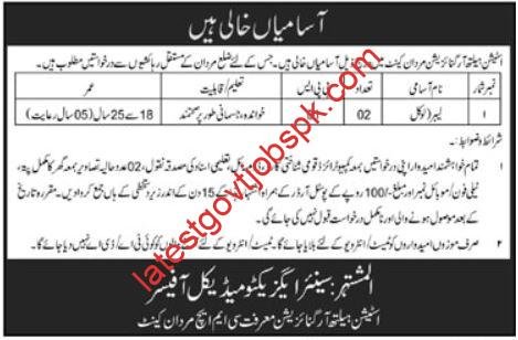 Fresh Positions at Station Health Organization Mardan