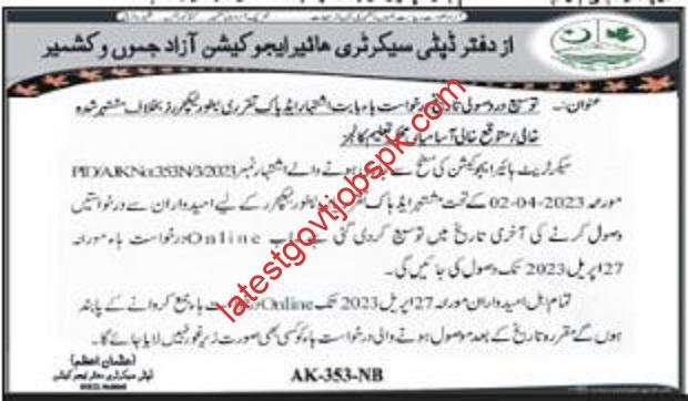 Latest Job announcement for the College Education Department  2023