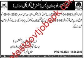 Latest Job Vacancies at Balochistan Police