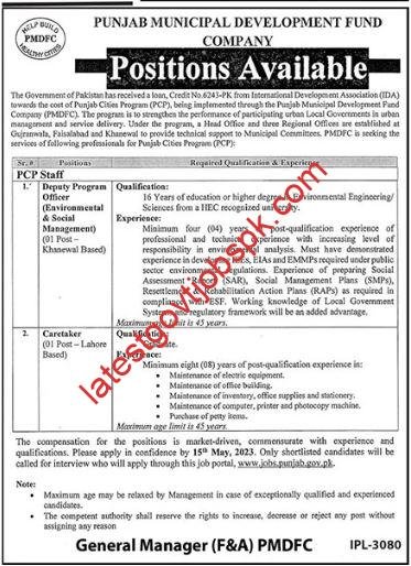 Latest Jobs at PMDFC Islamabad in 2023
