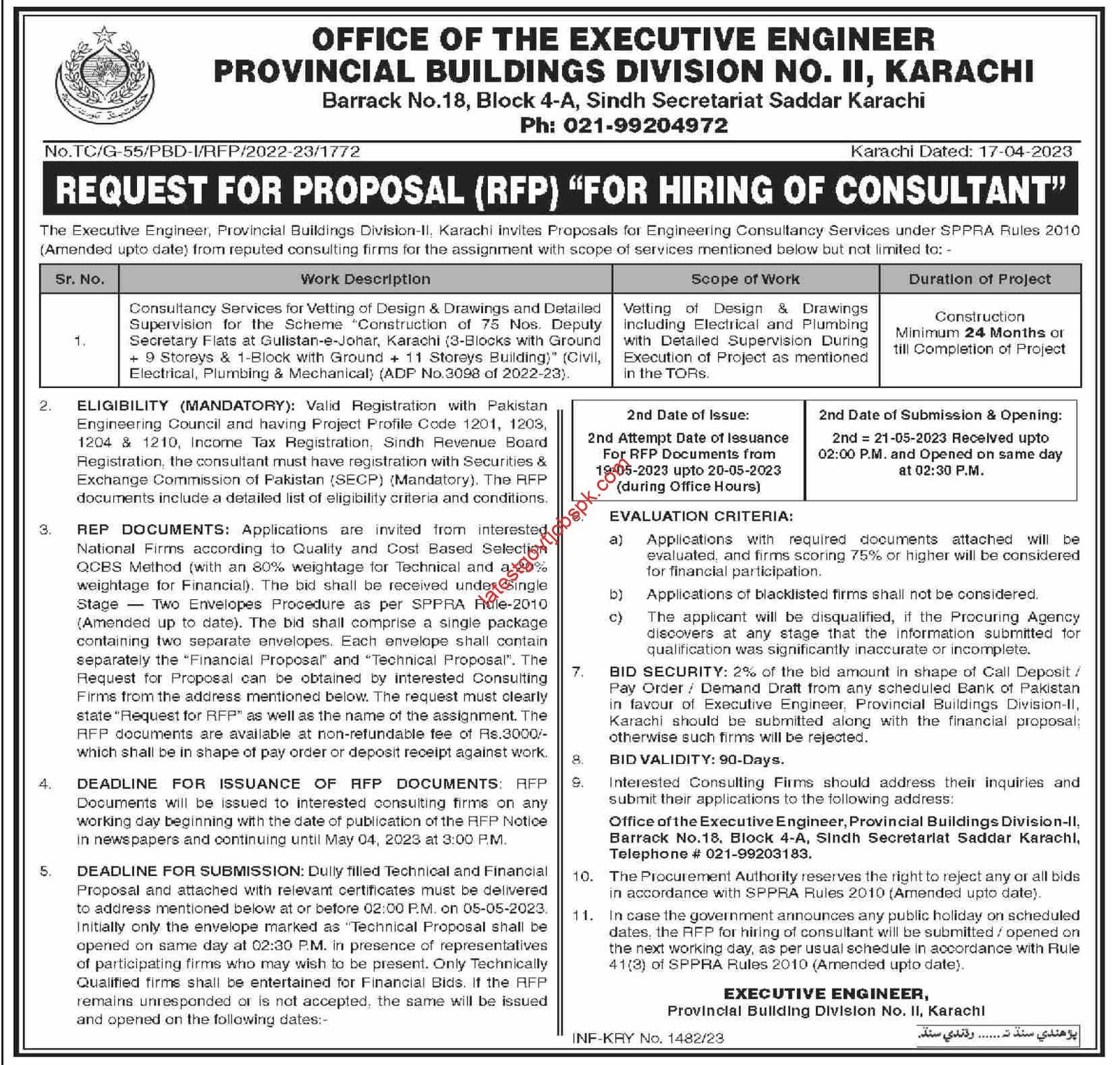 Latest jobs Positions At Provincial Buildings Division