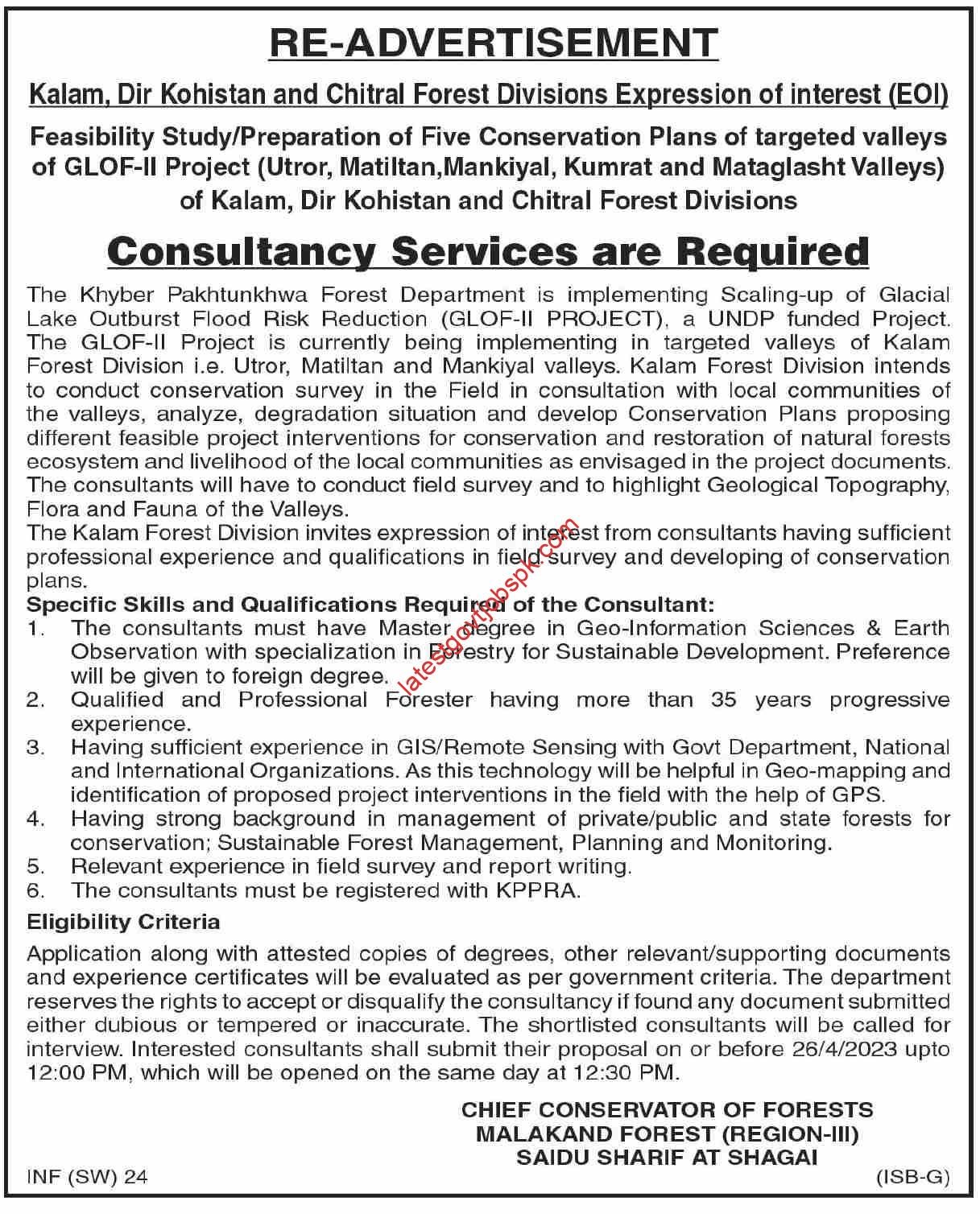 Latest Opportunity Available At Chitral Forest Division Job 2023