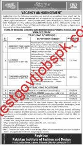 29 PIFD Job Vacancies Available at Pakistan Institute of Fashion and Design (PIFD)