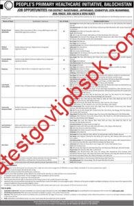 Apply for 236 jobs Vacancies Available at People’s Primary Healthcare Initiative (PPHI), Balochistan