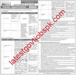 Apply For Career Opportunities at Institute of Management Sciences (IMSciences), Peshawar