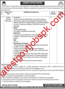 Apply for Director Vacancy at a Public Sector Organization