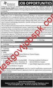 Apply for Hospital Jobs Career Opportunities at Shalamar Institute of Health Sciences (SIHS), Lahore