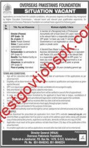 Apply For Job Opportunity at Overseas Pakistanis Foundation (OPF)