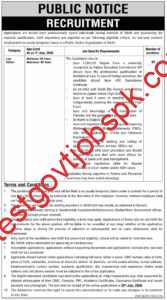 Apply For Law Officer Vacancy at a Public Sector Organization of Sindh