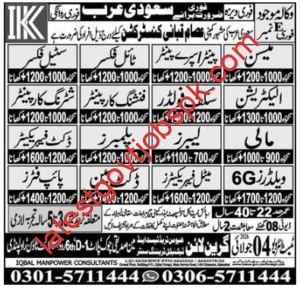 Apply Now for Jobs Urgent Recruitment for a Famous Construction Company in Saudi Arabia