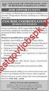 Apply Now For Vacancy at College of Physicians and Surgeons Pakistan (CPSP)