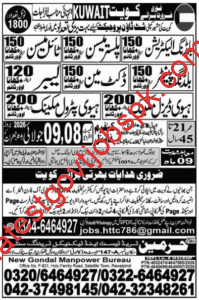 Jobs For Building Electrician, Plaster Mason, Tile Mason, & General Labor Jobs in Kuwait