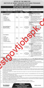 Latest New Jobs for Clinical Faculty & Medical Officer Vacancies – Institute of Kidney Diseases, Hayatabad Peshawar
